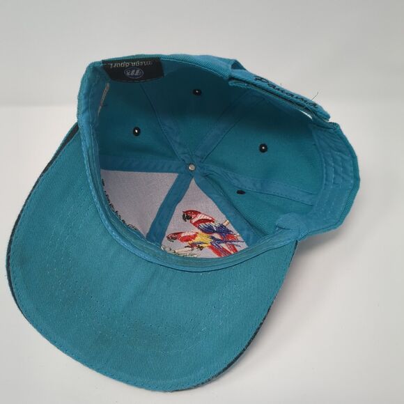 Panaman Strapback Hat Blue One Size Adjustable Embroidered Parrot Mega Sport - Picture 6 of 8